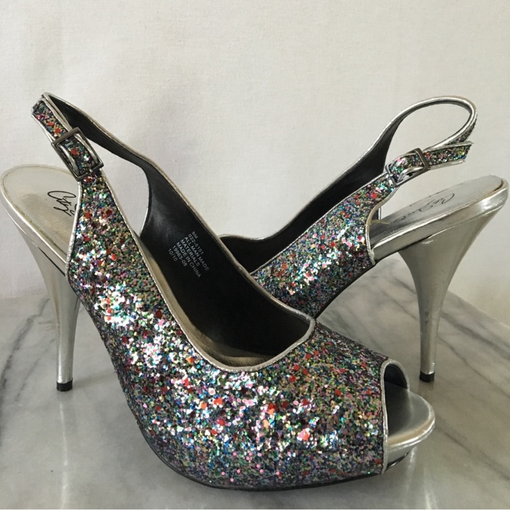 CiTy StrEets gLitTer heEls - Picture 1 of 11